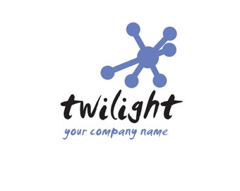 Pre-Made LOGO DESIGN - Customized with Your Name - Molecular Logo - Company Logo