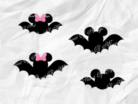 Mickey Bat Svg Halloween Mickey Svg Bat Minnie Svg