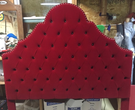 King Size Headboard Red Velvet Headboard Tufted Headboard King