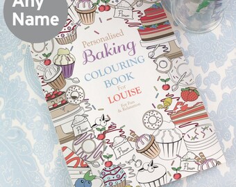 Personalised Baking Adult Colouring Book - A4 28 Pages Colour Therapy - Anti Stress