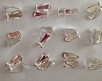 Fingernail earring posts silver plated