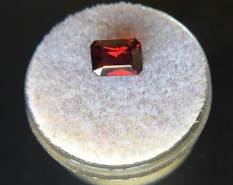 FINE 1.27ct DEEEP RED Burma Spinel untreated octagon emerald cut loose gem