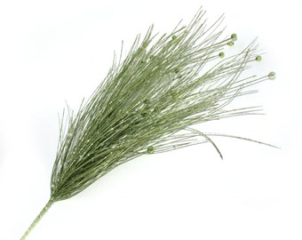 Green Glitter Pine Stem
