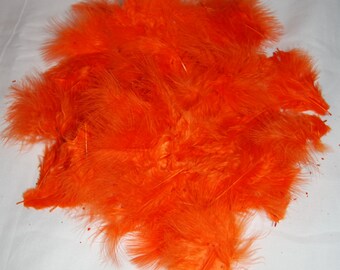 Bright Orange Marabou Feathers