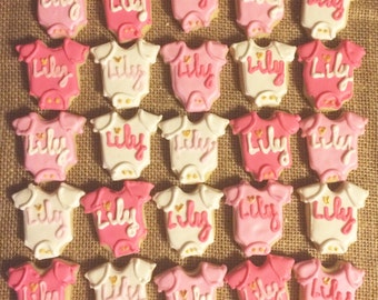 Small baby onesie cookie (2 dozen)