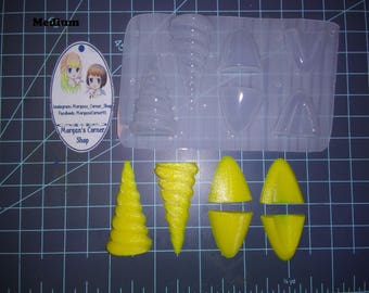 Mini Unicorn Horn & Ears Plastic Mold, unicorn horn mold, bath bomb decoration mold, soap mold, unicorn ear mold, resin mold, ear mold, horn