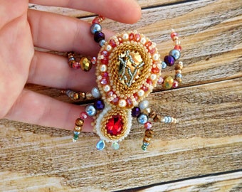 Spider brooch, gift for her, spider jewelry, statement jewelry