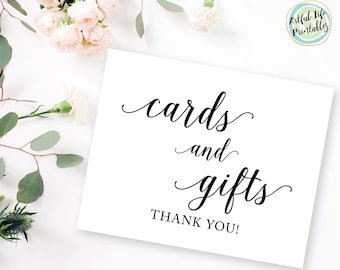 Cards and Gifts Sign, Wedding Cards and Gifts Sign, Cards and Gifts Sign Printable, Gift Table Sign, Wedding Signs, Wedding Printable, W101