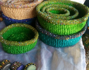 Handwoven basket carriers