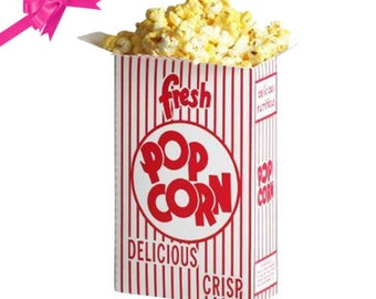 Retro Popcorn Box. Circus popcorn box. Carnival popcorn box. Carnival party supplies. Circus party supplies. Popcorn bag. Popcorn containers