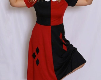 Harley Quinn 1940s inspired dress! With pockets!