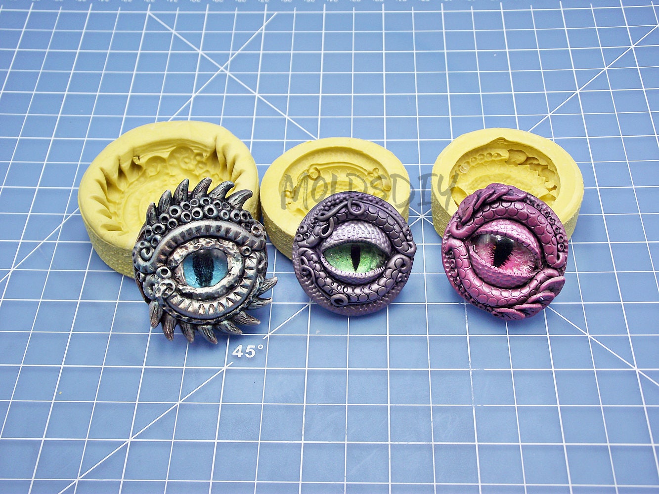 Dragon Eye Set Mold / Flexible Push Mold / Silicone Mold