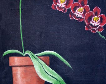 TRIO of RED ORCHIDS