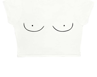 FREE UK Shipping Boobs ∘ Crop Top ∘ Feminist Protest ∘ Activist ∘ Top ∘ Shirt ∘ Black Grey White ∘ S M L XL 2XL