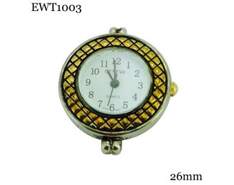 Two Tone Beading Watch Face Round 26mm