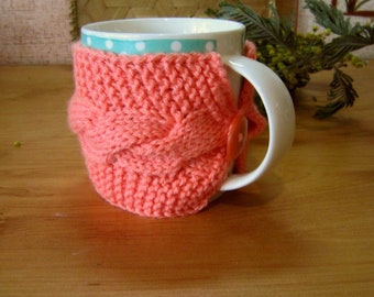 Coffee mug cozy New home gift Rustic kitchen decor Knit gift for women Kitchen accessory Mug warmer Knit at home Mug sweater Cup cozies