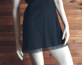 Vintage Lingerie VAN RAALTE Black Size 34 Full Slip