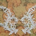 2 Pieces ivory/red/black Flower Lace Appliques,Embroidered Flowers,Patches For Wedding Supplies,Bridal Hair Flower,Headpiece(129-163)