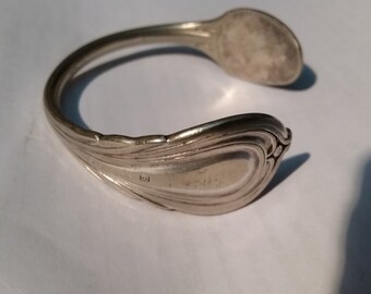 A unique silver cuff spoon bangle/bracelet
