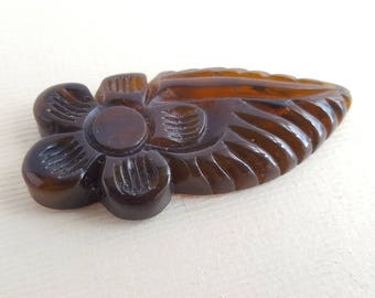 Vintage flower and leaf cabochon