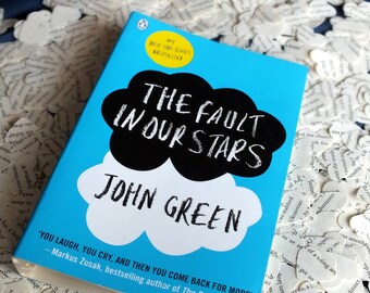 250 The Fault In Our Stars - TFioS - by John Green Heart Confetti - Hand Punched Wedding Confetti, Table Decor, Rustic, Paper Decorations