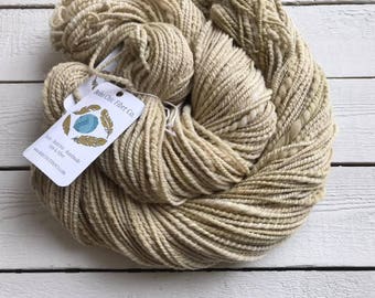 Canary Hand Dyed Hand Spun Yarn Merino Yellow 2 Ply Heavy Worsted Weight
