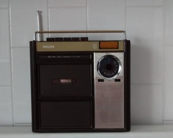1971 Philips Radio cassette player recorder (1570)