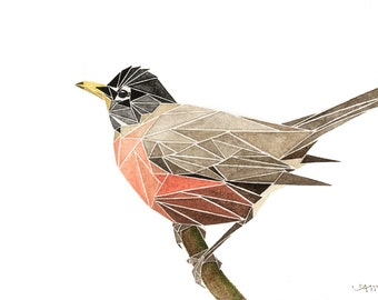 geometric american robin