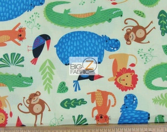 Rainforest Fun Green By Arrolynn Weiderhold For Wilmington Prints 100% Cotton Fabric 45" Wide By The Yard (FH-1812)
