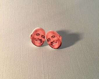 Dwayne Johnson The Rock Stud Earrings
