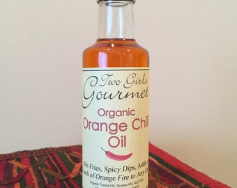 Orange Chili Oil - Organic canola oil infused with chilies and orange zest