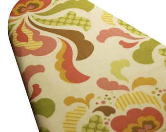 Ironing Board Cover with ELASTIC AROUND EDGES made with Heather Bailey Freshcut Blossoms select the size