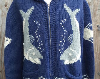 Vintage Cable Knit Catfish Sweater // Mariner // Snugglefest // Aquatic // Fisherman's Sweater