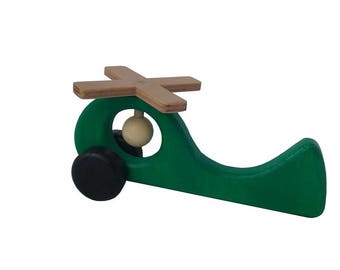 Wooden Helicopter, Toddler Toy, Baby Toy, Toddler Gift, Waldorf Push Toy