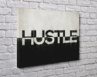 hustle dripping motivational success canvas wall art ready to hang modern canvas inspirational artwork print entrepreneur