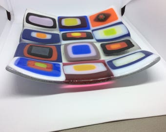 Colourful shallow dish