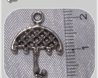 5 CHARMS IN METAL SILVER PARASOL UMBRELLA 20X16MM * B169
