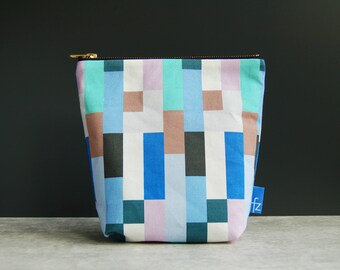 Building Blocks Make Up Pouch Bag in Blue