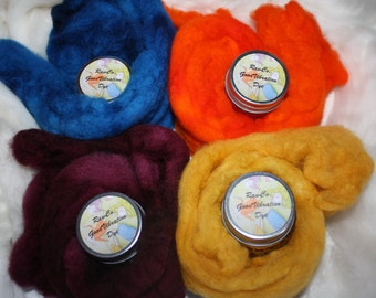 RawCo. 4~Pack Starter Dye Kit Good Vibrations Dye for natural fibers/ wool / silk / plant