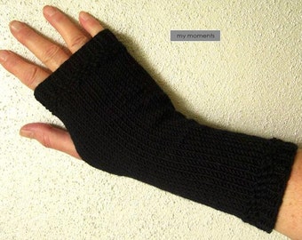 ARM WARMERS / Gloves, Merino, black