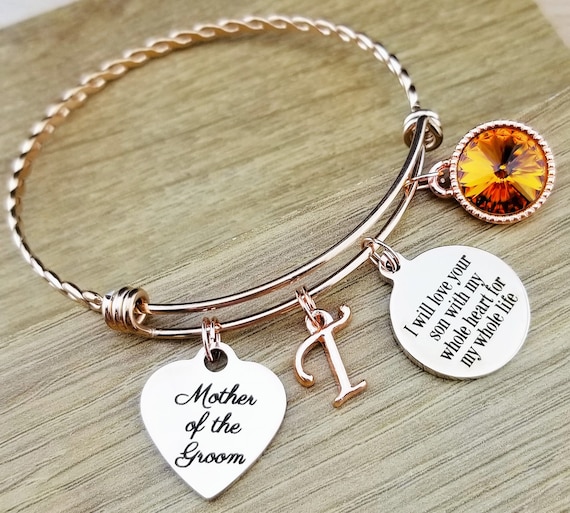 Rose Gold Mother of the Groom Gift Mother of the Groom Bracelet Mother of the Groom Jewelry Mother of the Groom Gift From Bride Thank You