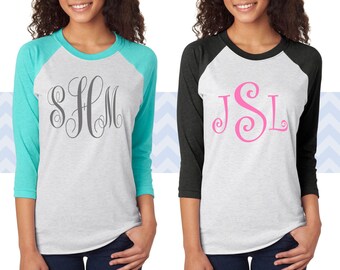 NEW! Monogram Baseball Tee Shirt, Personalized Baseball T Shirt, Monogram Baseball T-Shirt, Monogram Sports Jersey, Monogram Raglan T Shirt