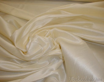 Vanilla Ice Shantung Dupioni Faux Silk fabric per yard