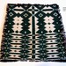 Scandinavian Vintage Wool Pillow Cover, Woven Green Black White Cushion Cover