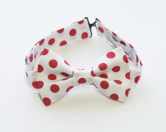 Bow Tie - Red and White Polka Dot Bowtie