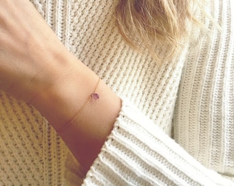 Amethyst Bracelet, Gold Amethyst Bracelet, February Birthstone, Dainty Bracelet, Simple Bracelet, Delicate Bracelet, Birthstone Bracelet