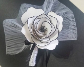 Pink Paper Eyelet Flower