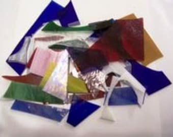 Stained Glass Scraps 2lbs. Great for mosaics & small suncatchers