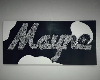 Custom String Art Word Sign