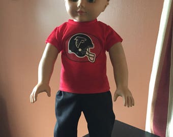 18 inch boy doll clothes a fun outfit in the ATLANTIC FALCONS theme